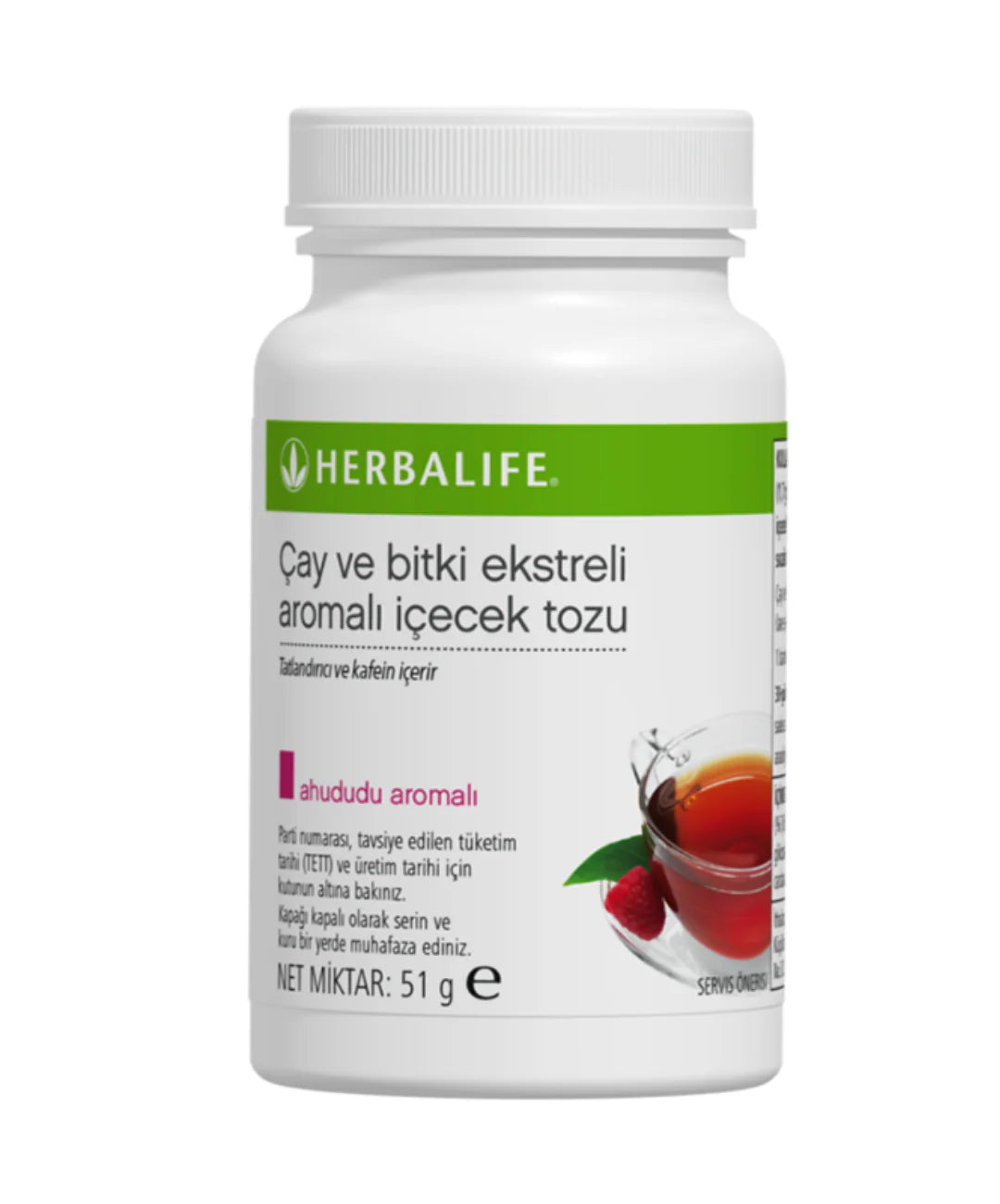 Çay ve Bitki Ekstreli Aromalı İçecek Tozu Ahududu 51 gr
