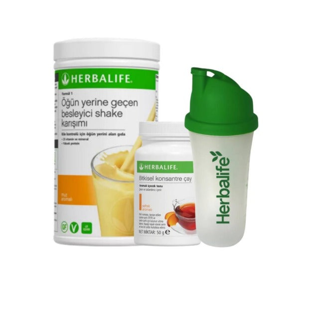 Herbalife Ekonomik Set - 1 Shake, 1 Konsantre çay, 1 shaker